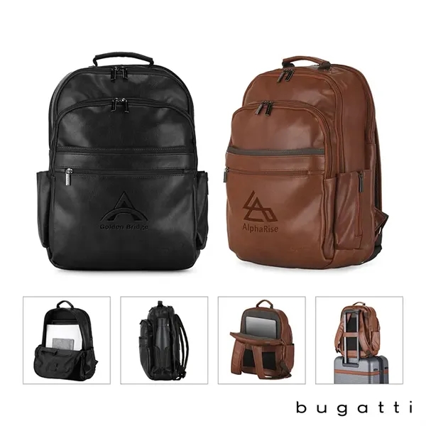 bugatti laptop backpack with gold tone hardware Blake Wholesale Back is padded and made of a mesh material to enhance comfort while carrying Bugatti Backpack