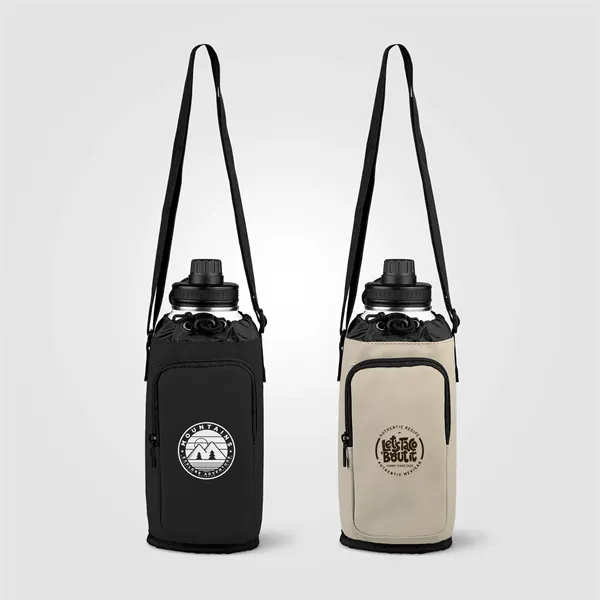 Malmo Recycled PU Zipper Pocket Bottle Bag