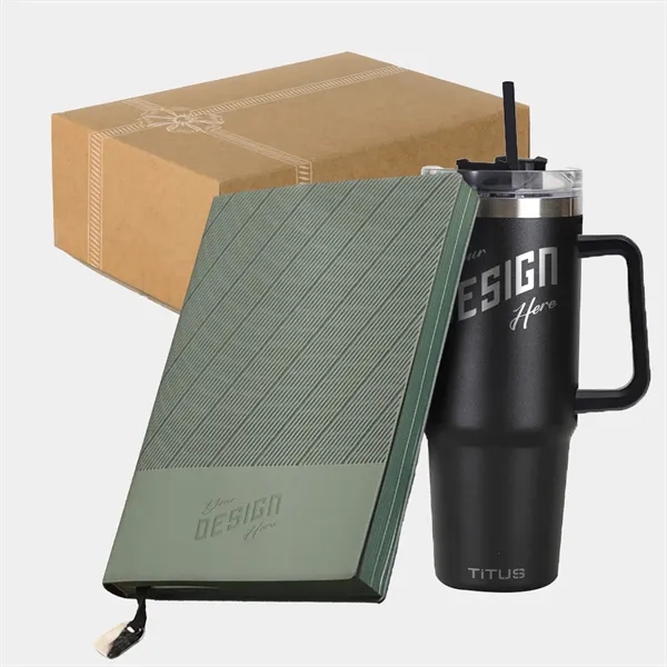 TiTUS® Executive Notebook & 30 oz Travel Mug Gift Set