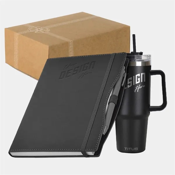 TiTUS® Executive Notebook & 30 oz Travel Mug Gift Set