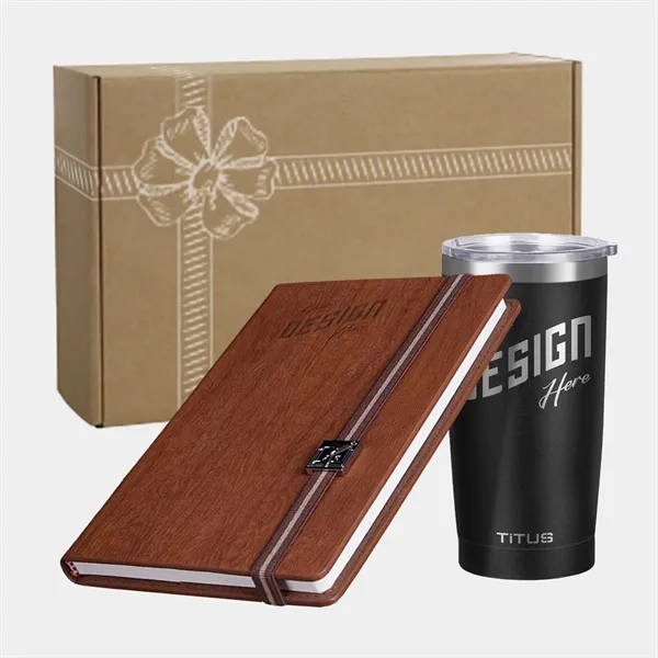 TiTUS® Melange Notebook & 20 oz Insulated Tumbler Gift Set