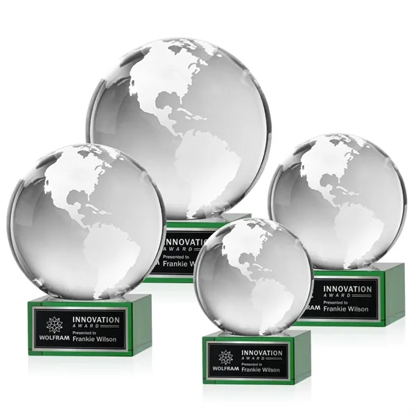 Globe Award on Hancock Base - Green