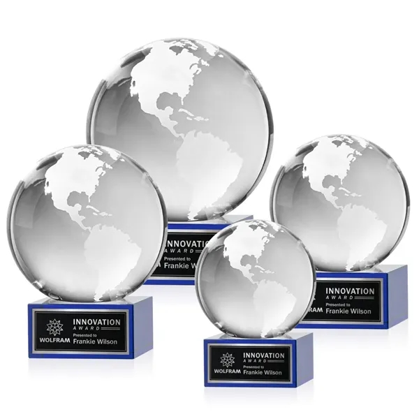 Globe Award on Hancock Base - Blue
