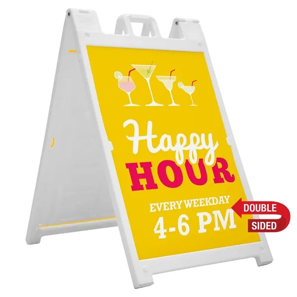 Showdown 210122 A-frame sign, supplier decoration example