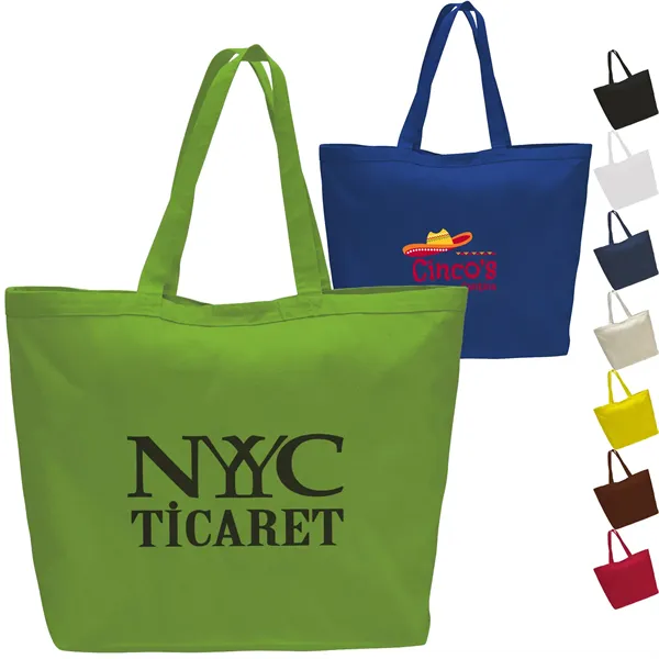 12 oz. Big Cotton Canvas Tote Bag USA Decorated (23" x 17")