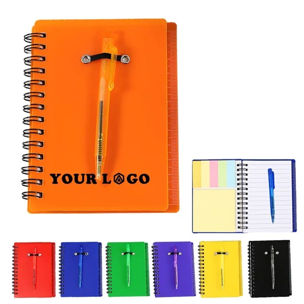 Compact Spiral Notebook With Sticky Notes