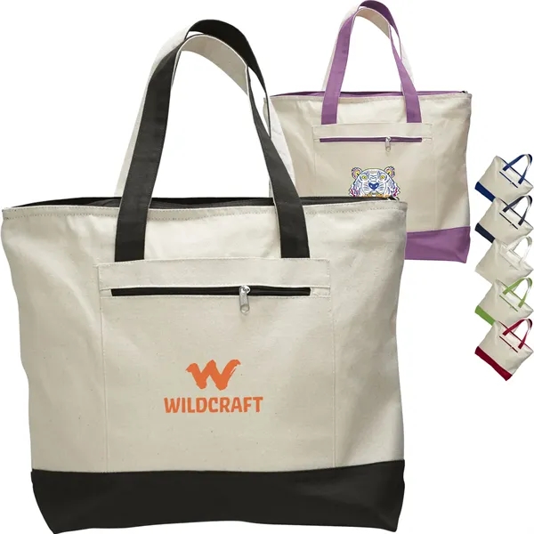 12 oz. Tote bag w/ matching bottom and handle (18"X14"X4.5")