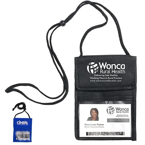 NonWoven Econo 5 Function Tradeshow Badgeholder & NeckWallet