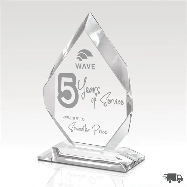 Elation Crystal Upright Award - Faceted Edges