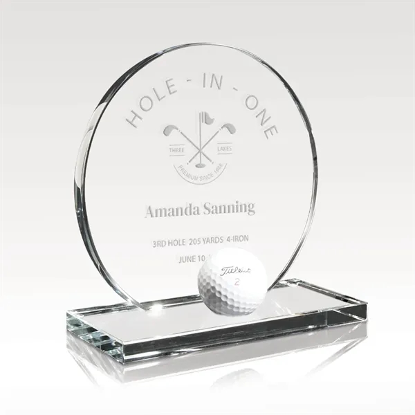 Jade Hole-In-One Premium Glass Golf Award