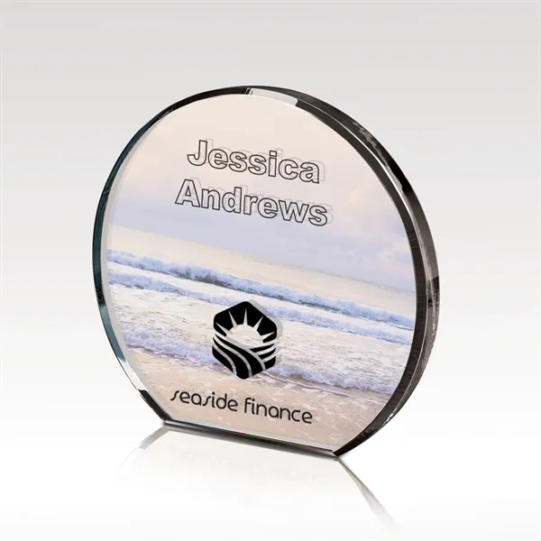 Round Acrylic Award with Color-Flooded Background