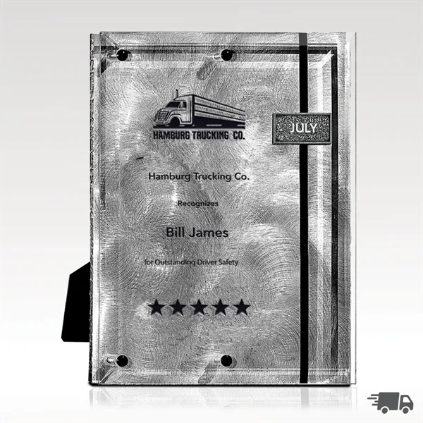 Perpetual Fascination - Silver & Glass Plaque