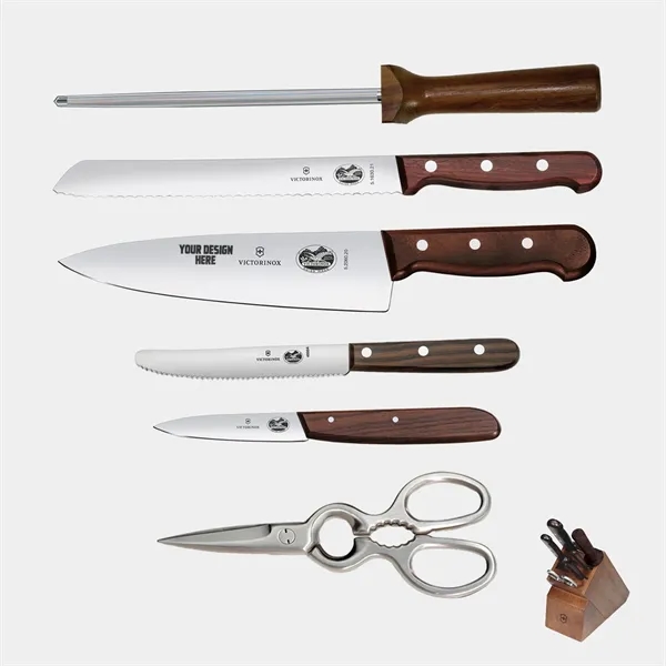 Swiss Army -Victorinox® German Made 7-Piece Wood Block Knife