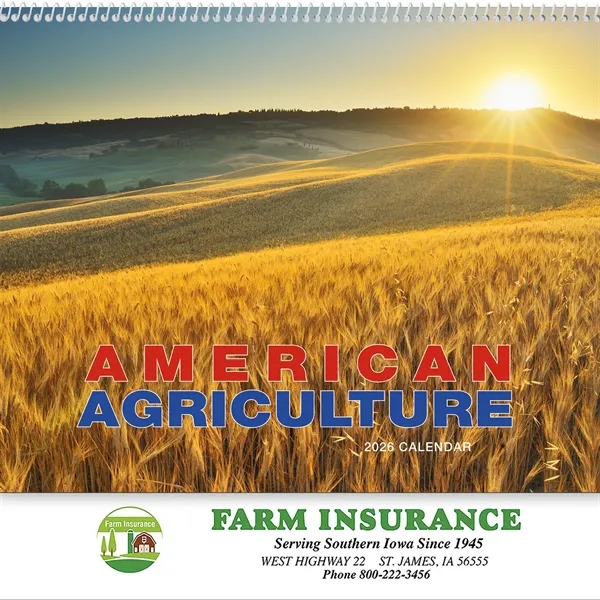 2026 Spiral Bound American Agriculture Wall Calendar