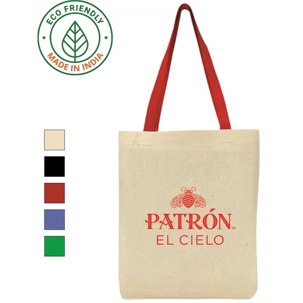 Canvas Tote Bag Grocery Promo Giveaway 7 oz Red (14x15x2)