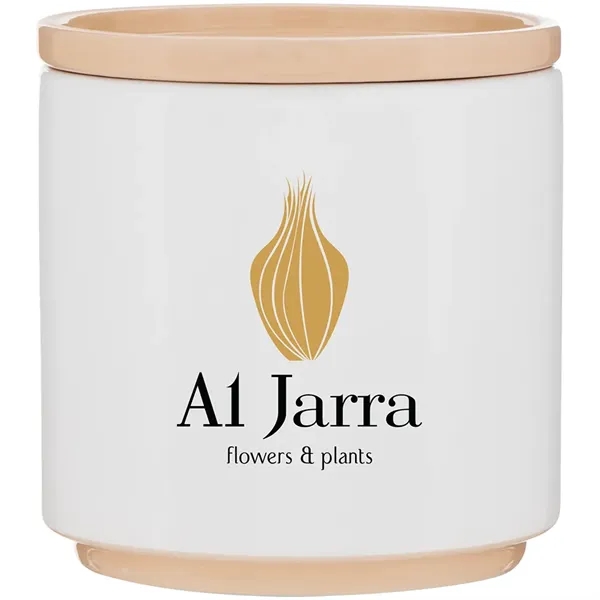 22 oz Blume Ceramic Planter with Saucer