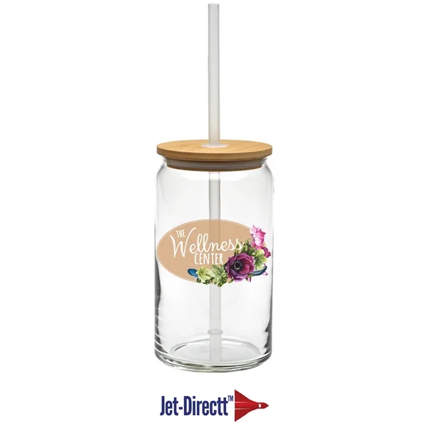 16 oz. Soda Can Glass with Bamboo Lid
