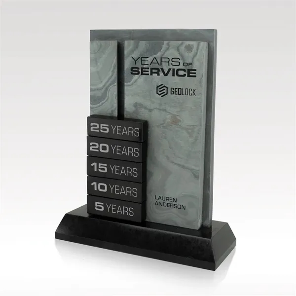 Perpetual Slate Award on Black Marble Base