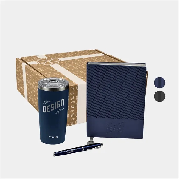 TiTUS® 20 oz Tumbler, Executive Notebook & Pen Gift Set