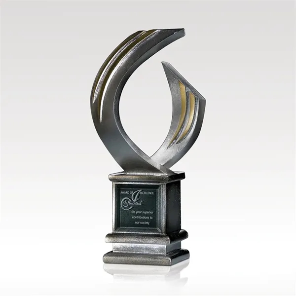 Vector Abstract Sculpture Award - Cast Resin, Black Base