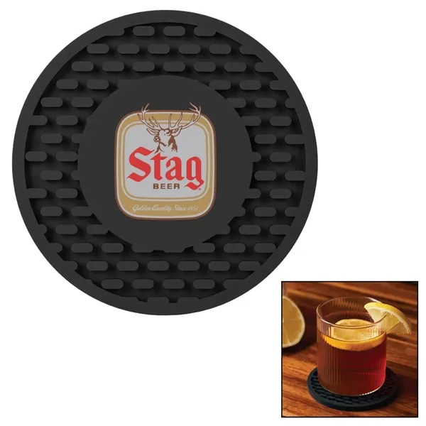 Heavy Duty Round PVC Soft Rubber Coaster