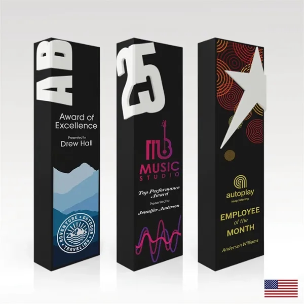 Wood Award - Ebony - Rectangular