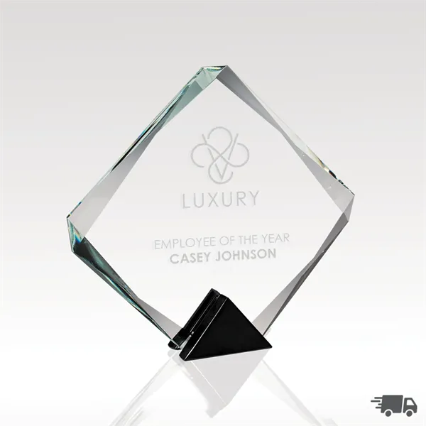 Beveled Glass Award - Marble Base - Thaumas