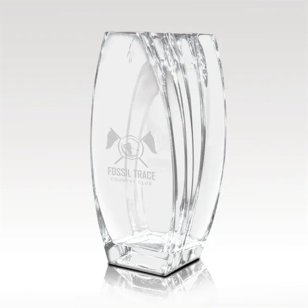 Hand-Blown European Crystal Vase - Etched - Celesta