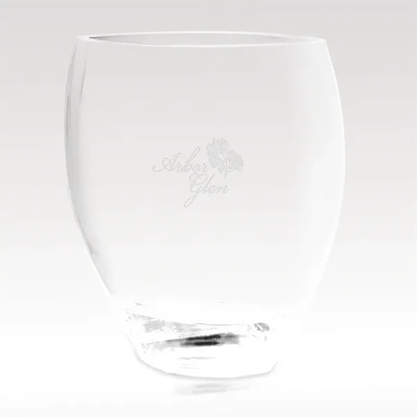 European Crystal Vase - Hand-Blown, Etched - Giocoso