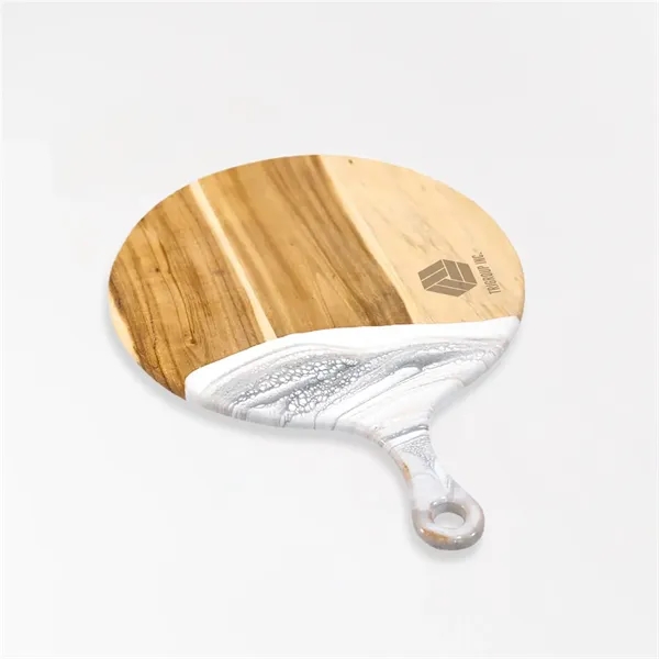 12" Round Acacia Cheese Board - Eco-Friendly