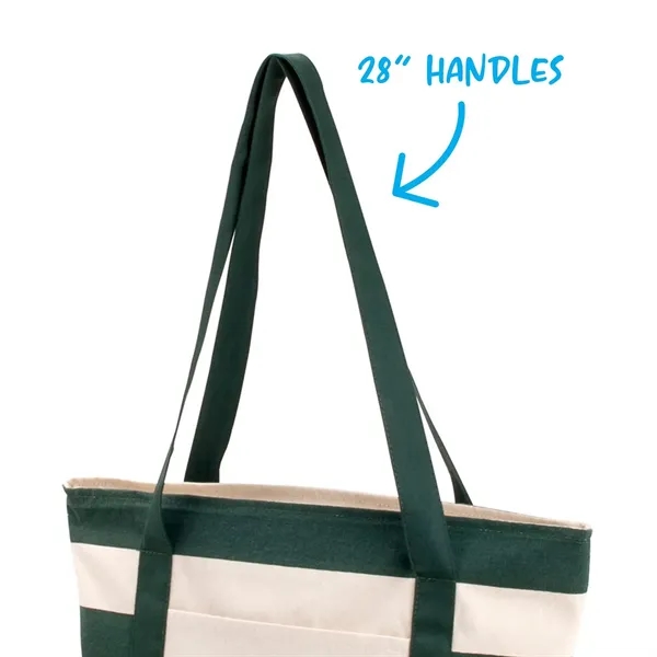 Striped Accent Boat Bag