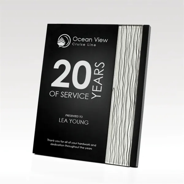 Mensa Wood & Glass Plaque