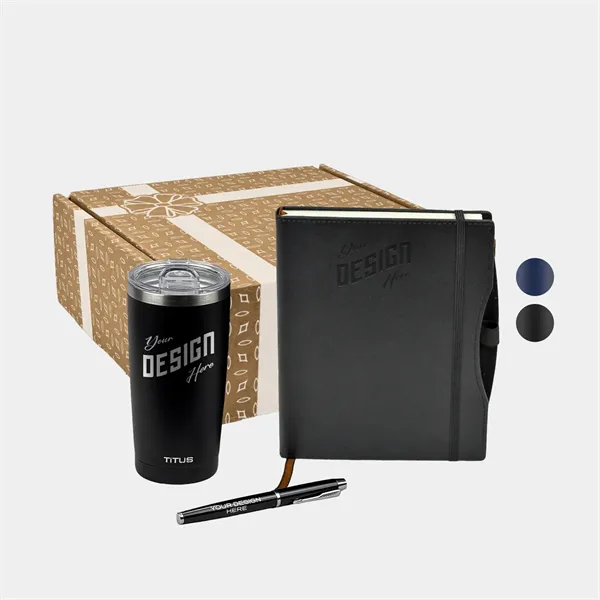 TiTUS® 20 oz Tumbler, Companion Notebook & Pen Gift Set