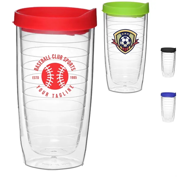 14 oz Double Wall Acrylic Tumbler w/ Custom Logo Travel Mug