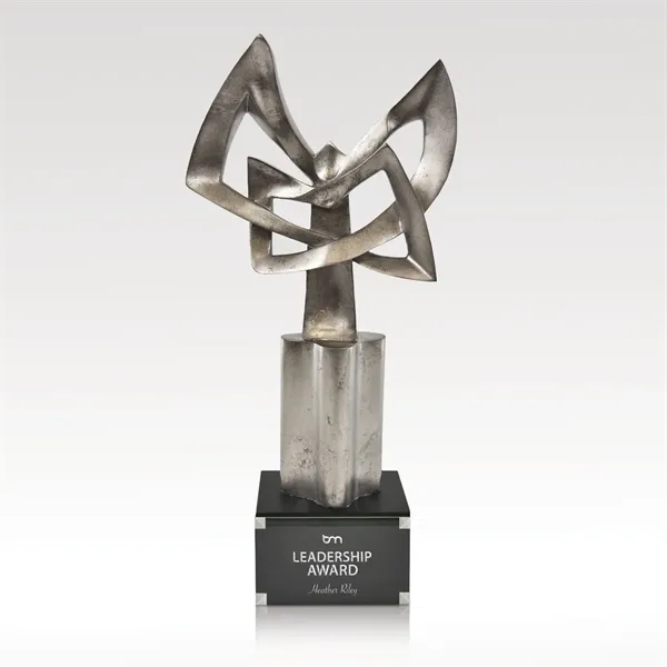 Elation - Silver Sculpture - Black Base