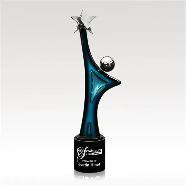Chrome Sculpture - Black Marble Base - Star Gazer Award