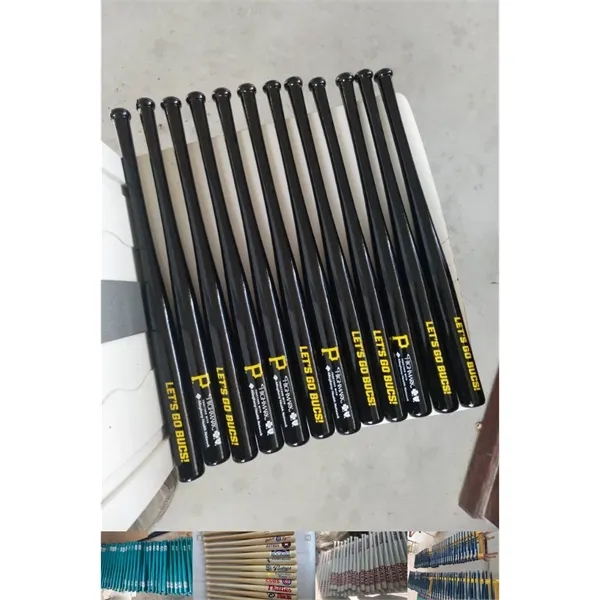 18" Natural Finish Laser Engraved Youth Baseball Bats