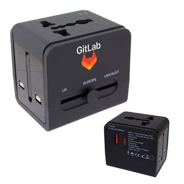 20W Universal Travel Adapter With Type-C