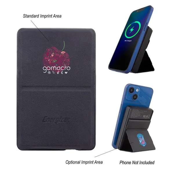 5,000 mAh Energizer® Mag-N-Kick™ Wireless Charger Power B...