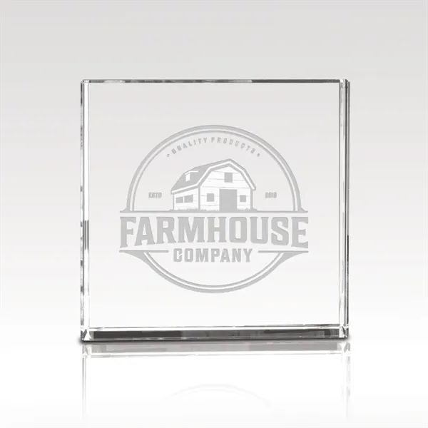 Excite Square Paperweight Award - 3D subsurface