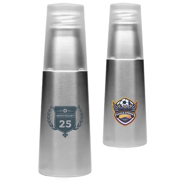 17 oz Stainless Steel Double Wall Water Bottle with Cup