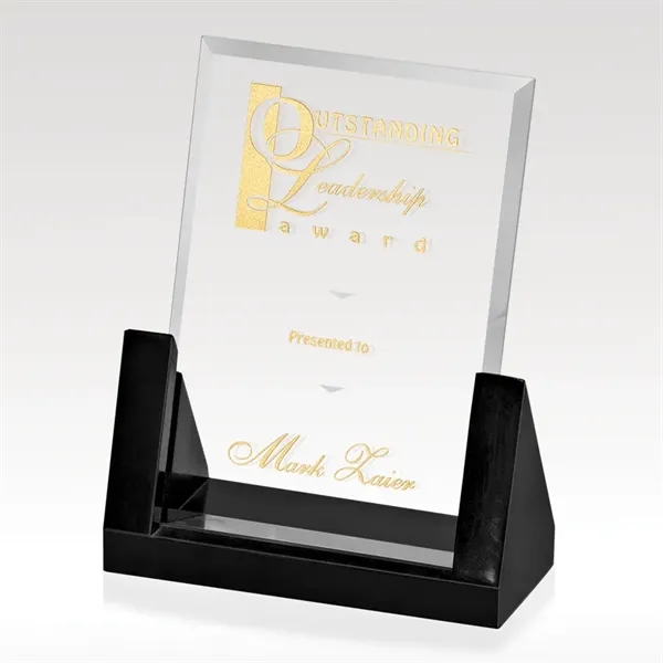 Rectangular Glass - Black Marble Base