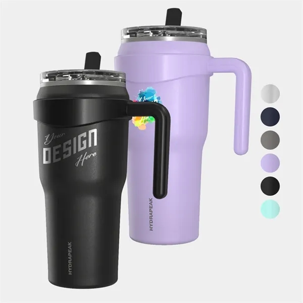 40 oz Hydrapeak® Stainless Insulated Tumbler w/ Straw Lid