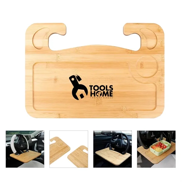Bamboo Steering Wheel Travel Tray