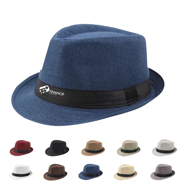 Classic Straw Fedora Hat