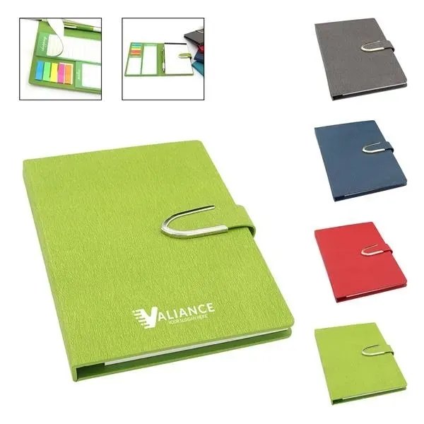 Pu Magnetic Buckle Notebook With Pen