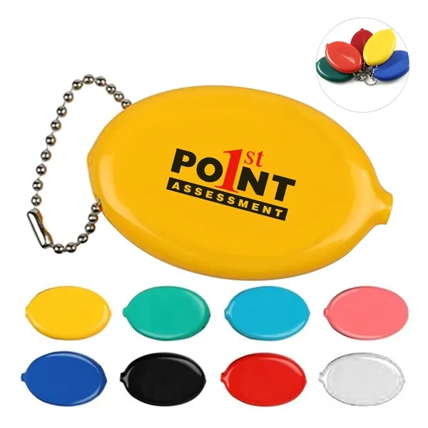 Pvc Oval Rubber Coin Purse
