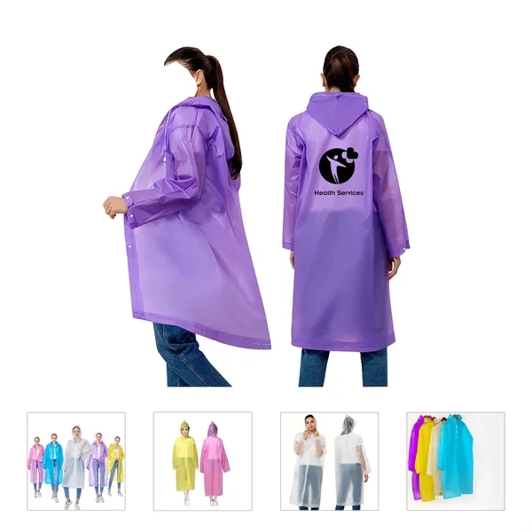 Transparent Reusable Rain Poncho