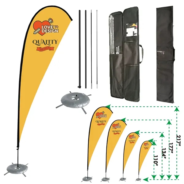 9' Full Color Single Sided Graphic Beach Flag