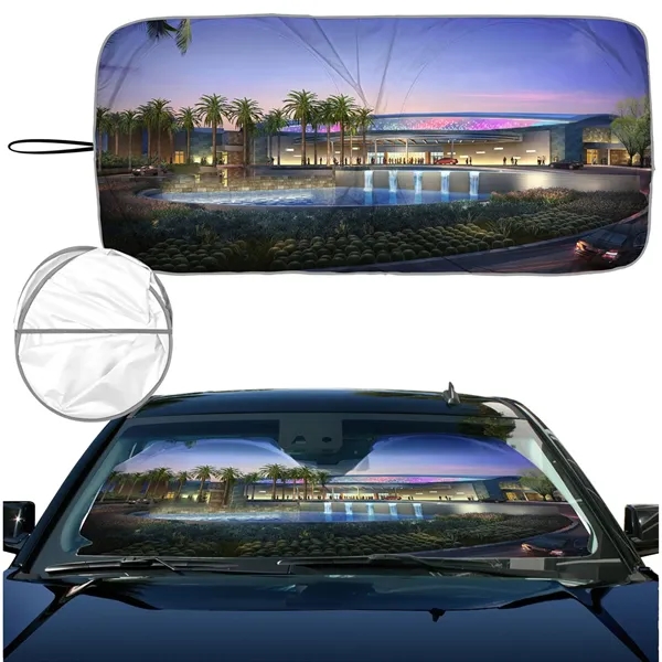 59" x 27.5"Full Color Polyester Car Windshield Sun Shade
